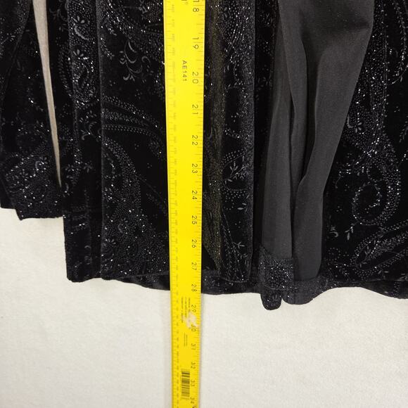 Vintage R&K Evening Blazer Jacket Womens 6 Black Sequence Formal Party Business - Picture 8 of 14